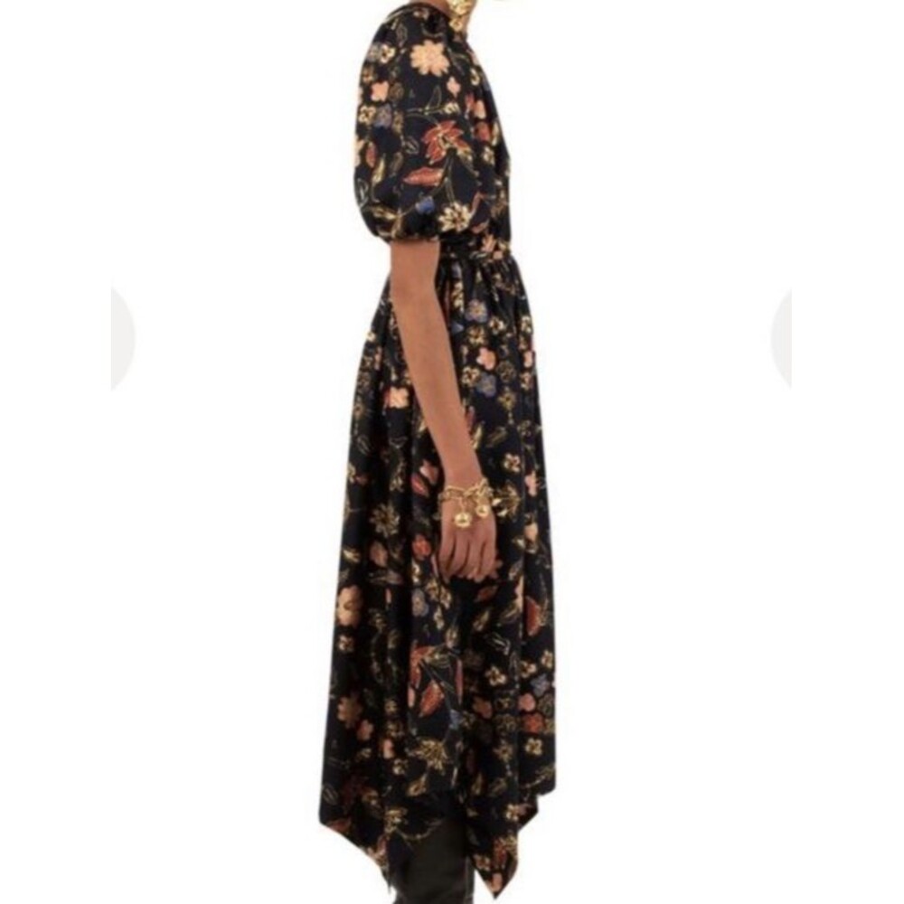 Ulla Johnson Cybil Odessa Silk Floral Puff sleeves Midi Dress Sze 6 NWT - Picture 3 of 13